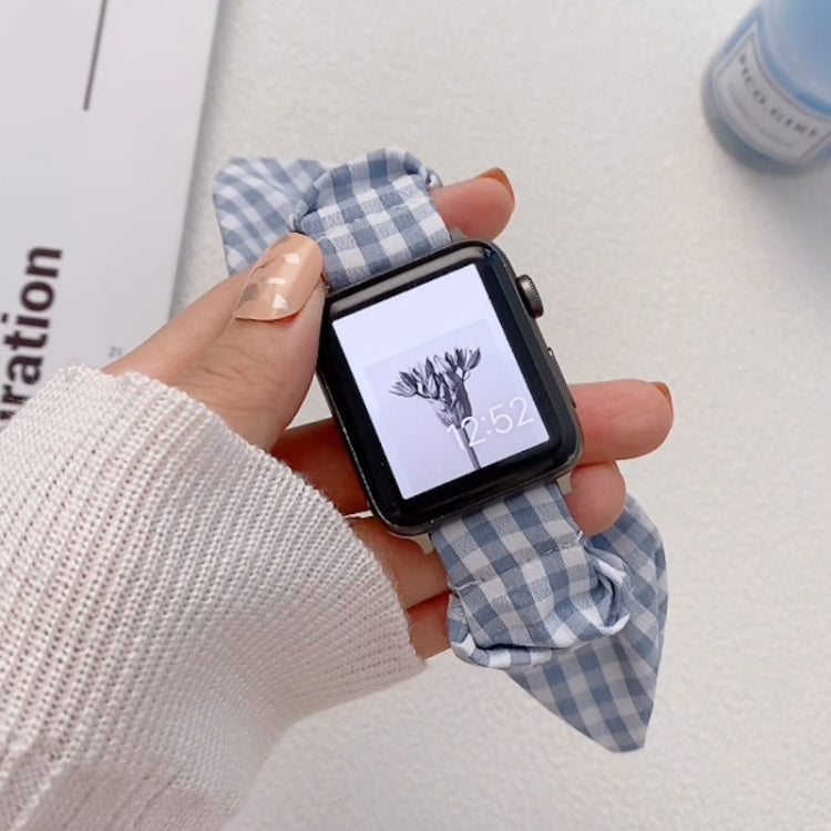 Single Loop Elasticity Cloth Watch Band For Apple Watch Ultra 49mm&Watch Ultra 2 49mm / Series 9&8&7 45mm / SE 3&SE 2&6&SE&5&4 44mm / 3&2&1 42mm(Blue) by bashfashion