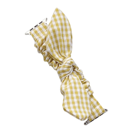 Single Loop Elasticity Cloth Watch Band For Apple Watch Ultra 49mm&Watch Ultra 2 49mm / Series 9&8&7 45mm / SE 3&SE 2&6&SE&5&4 44mm / 3&2&1 42mm(Yellow) by bashfashion