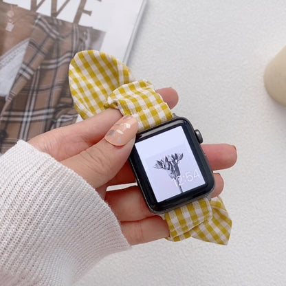 Single Loop Elasticity Cloth Watch Band For Apple Watch Ultra 49mm&Watch Ultra 2 49mm / Series 9&8&7 45mm / SE 3&SE 2&6&SE&5&4 44mm / 3&2&1 42mm(Yellow) by bashfashion