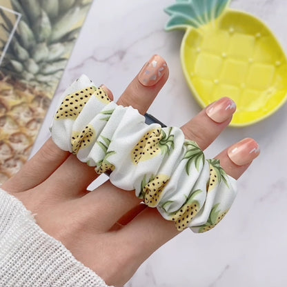 Single Loop Elasticity Cloth Fruit Watch Band For Apple Watch Ultra 49mm&Watch Ultra 2 49mm / Series 9&8&7 45mm / SE 3&SE 2&6&SE&5&4 44mm / 3&2&1 42mm(B) by bashfashion