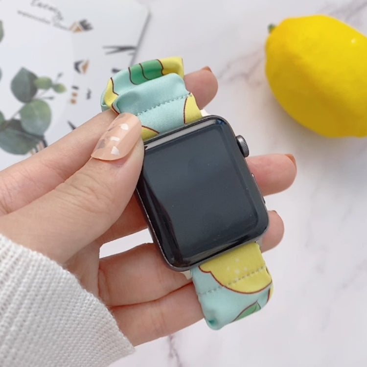 Single Loop Elasticity Cloth Fruit Watch Band For Apple Watch Ultra 49mm&Watch Ultra 2 49mm / Series 9&8&7 45mm / SE 3&SE 2&6&SE&5&4 44mm / 3&2&1 42mm(E) by bashfashion