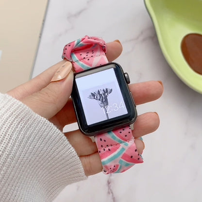 Single Loop Elasticity Cloth Fruit Watch Band For Apple Watch Ultra 49mm&Watch Ultra 2 49mm / Series 9&8&7 45mm / SE 3&SE 2&6&SE&5&4 44mm / 3&2&1 42mm(I) by bashfashion