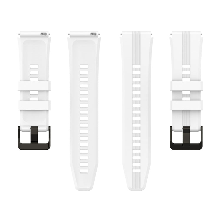 For Honor Watch GS 3 22mm Protruding Head Striped Silicone Watch Band(White) by bashfashion