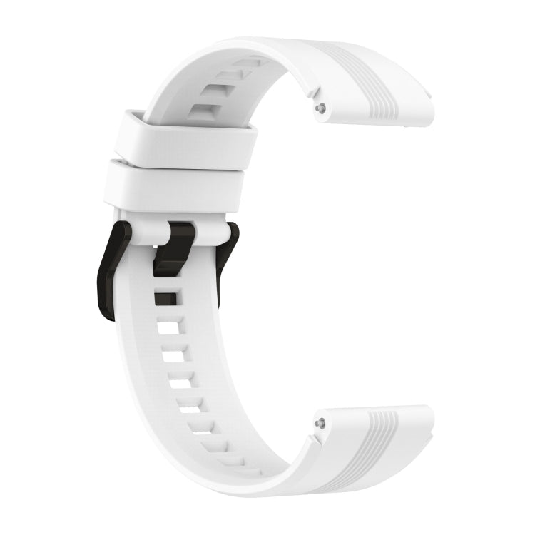 For Honor Watch GS 3 22mm Protruding Head Striped Silicone Watch Band(White) by bashfashion