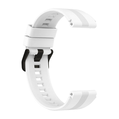 For Honor Watch GS 3 22mm Protruding Head Striped Silicone Watch Band(White) by bashfashion