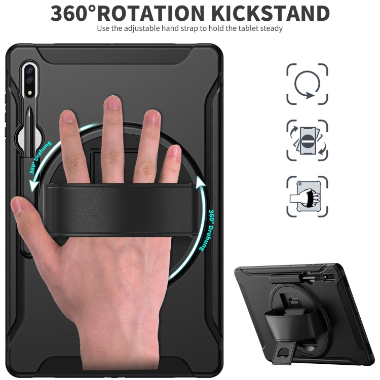 For Samsung Galaxy Tab S10 Ultra / S9 Ultra / S8 Ultra Shockproof TPU + PC Tablet Case(Black) by bashfashion