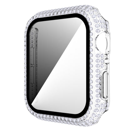 Diamond PC + Tempered Glass Watch Case For Apple Watch Series 6&SE&5&4 40mm(Transparent) by bashfashion