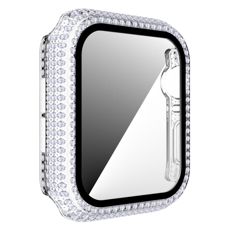 Diamond PC + Tempered Glass Watch Case For Apple Watch Series 6&SE&5&4 40mm(Transparent) by bashfashion