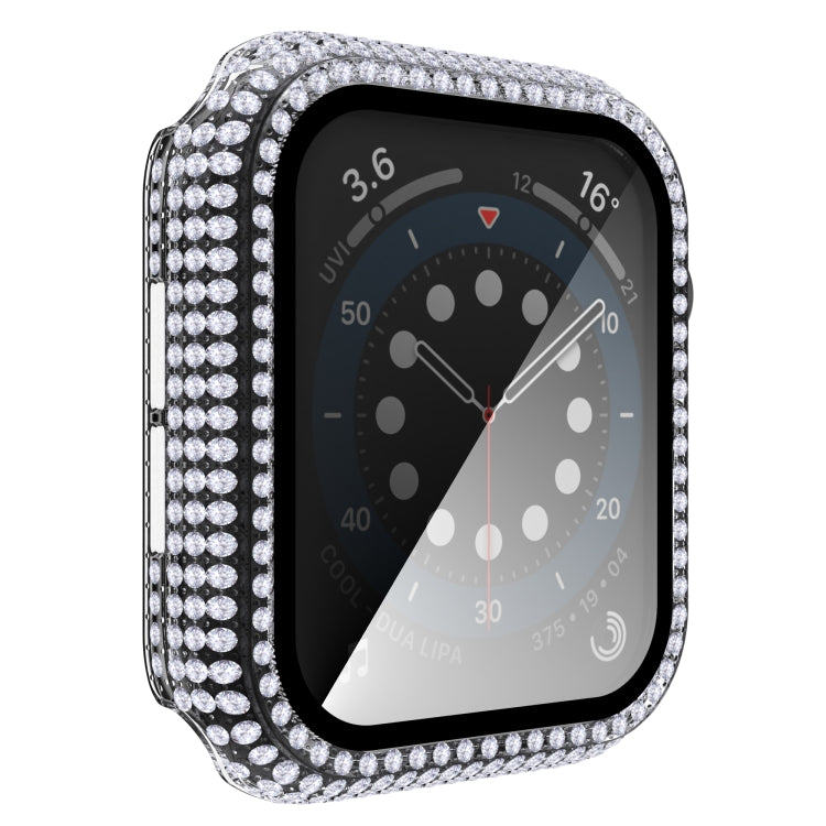 Diamond PC + Tempered Glass Watch Case For Apple Watch Series 6&SE&5&4 40mm(Transparent) by bashfashion