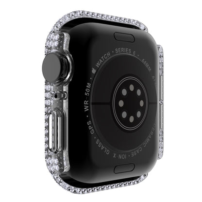 Diamond PC + Tempered Glass Watch Case For Apple Watch Series 6&SE&5&4 40mm(Transparent) by bashfashion