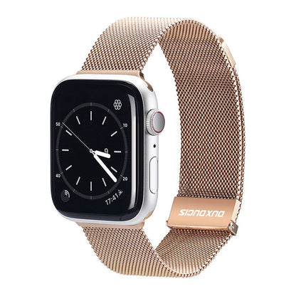 DUX DUCIS Milanese Watchband For Apple Watch Series 9&8&7 45mm / SE 3&SE 2&6&SE&5&4 44mm / 3&2&1 42mm(Gold) by DUX DUCIS