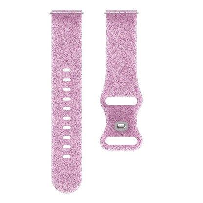 For Samsung Galaxy Watch Active Butterfly Buckle Silicone Watch Band(Pink Glitter) by bashfashion
