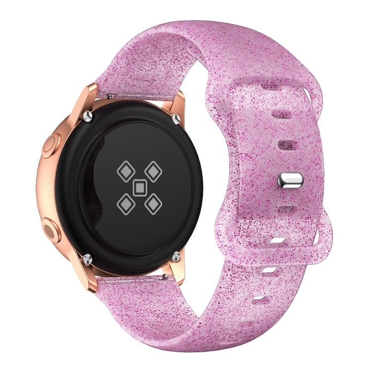 For Samsung Galaxy Watch Active Butterfly Buckle Silicone Watch Band(Pink Glitter) by bashfashion