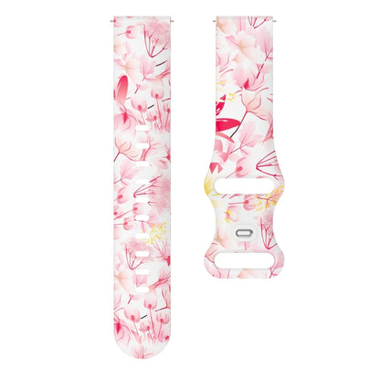 For Samsung Galaxy Watch Active Printing Butterfly Buckle Silicone Watch Band(Pink Dandelion) by bashfashion
