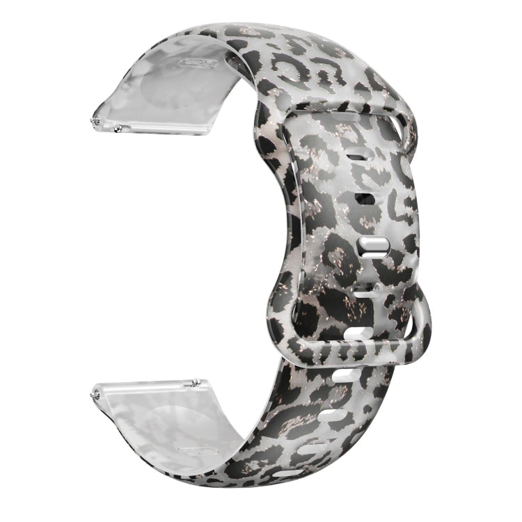 For Samsung Galaxy Watch Active Printing Butterfly Buckle Silicone Watch Band(Leopard) by bashfashion