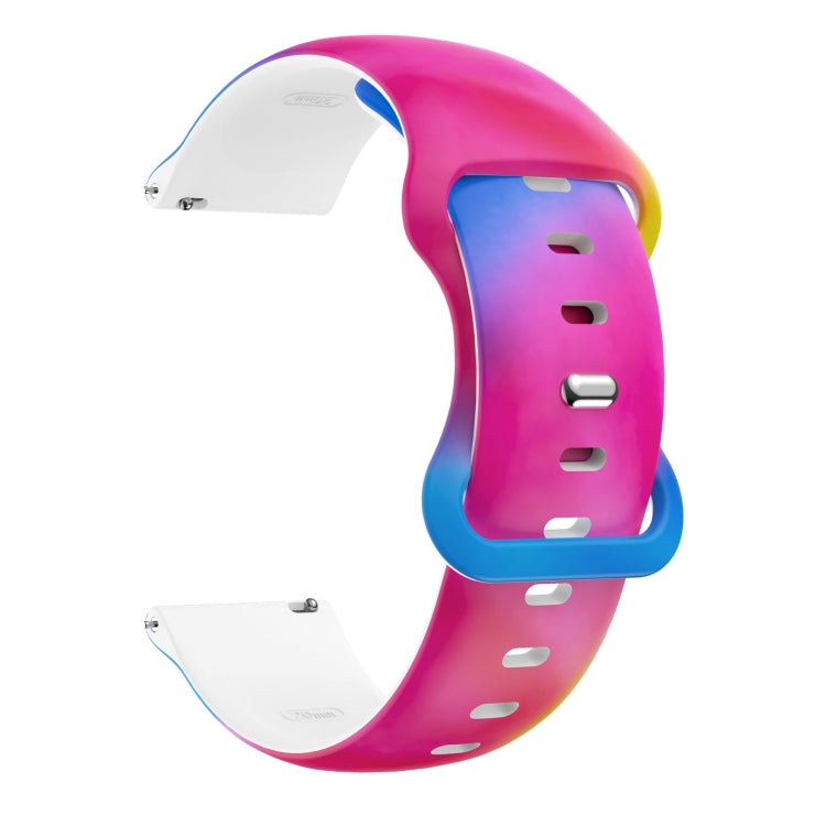 For Samsung Galaxy Watch Active Printing Butterfly Buckle Silicone Watch Band(Tie Dye) by bashfashion