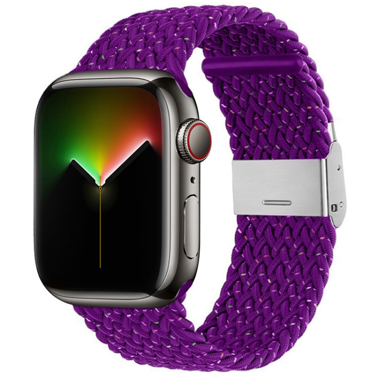 Nylon Braid Watch Band For Apple Watch Ultra 49mm&Watch Ultra 2 49mm / Series 9&8&7 45mm / SE 3&SE 2&6&SE&5&4 44mm / 3&2&1 42mm(Starlight Purple) by bashfashion