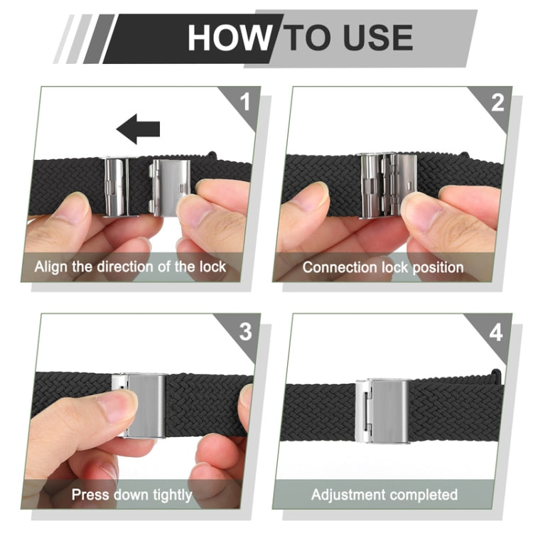 Nylon Braid Watch Band For Apple Watch Ultra 49mm&Watch Ultra 2 49mm / Series 9&8&7 45mm / SE 3&SE 2&6&SE&5&4 44mm / 3&2&1 42mm(Starlight Olive Green) by bashfashion