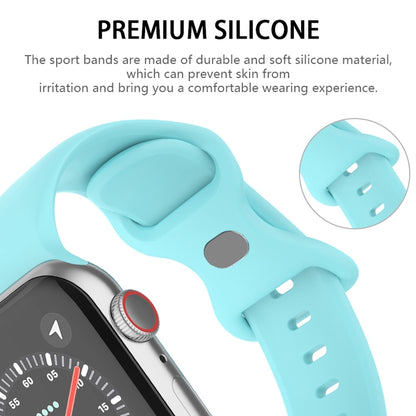 Butterfly Buckle Silicone Watch Band, Size: S For Apple Watch Ultra 49mm&Watch Ultra 2 49mm / Series 9&8&7 45mm / SE 3&SE 2&6&SE&5&4 44mm / 3&2&1 42mm(Black) by bashfashion
