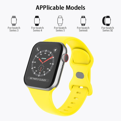 Butterfly Buckle Silicone Watch Band, Size: S For Apple Watch Ultra 49mm&Watch Ultra 2 49mm / Series 9&8&7 45mm / SE 3&SE 2&6&SE&5&4 44mm / 3&2&1 42mm(Black) by bashfashion