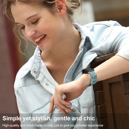 Braided Texture Silicone Watch Band For Apple Watch Ultra 49mm&Watch Ultra 2 49mm / Series 9&8&7 45mm / SE 3&SE 2&6&SE&5&4 44mm / 3&2&1 42mm(Black) by bashfashion