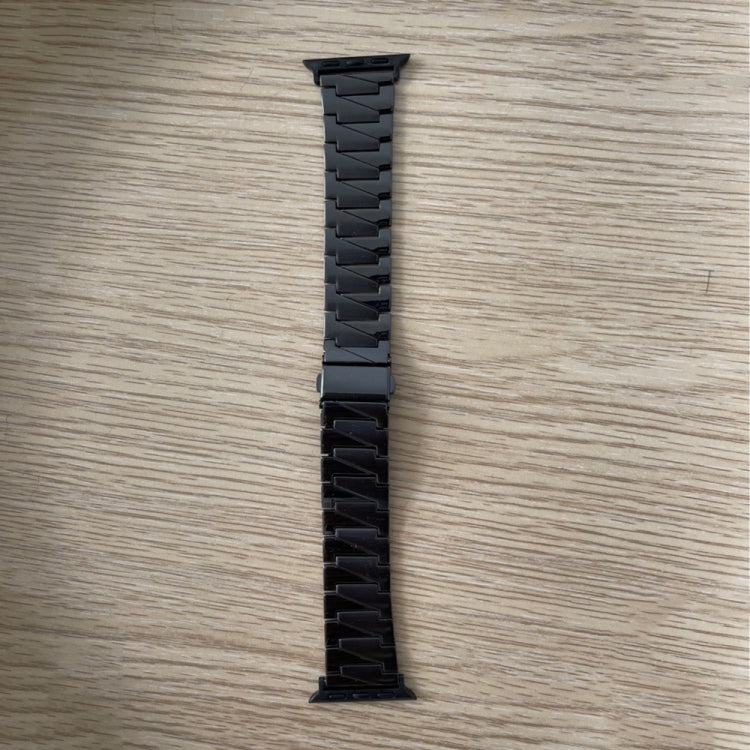 Aluminum Alloy Gear Matte Watch Band For Apple Watch Series 9&8&7 41mm / SE 3&SE 2&6&SE&5&4 40mm / 3&2&1 38mm(Black) by bashfashion