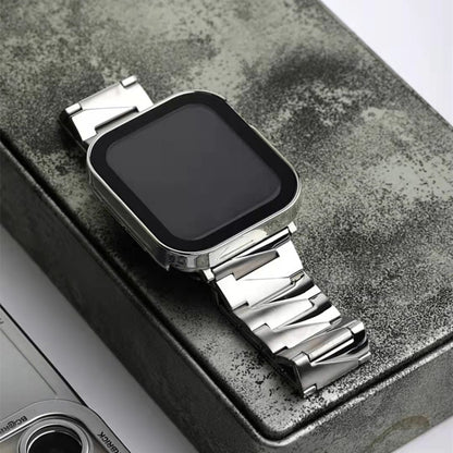 Aluminum Alloy Gear Matte Watch Band For Apple Watch Ultra 49mm&Watch Ultra 2 49mm / Series 9&8&7 45mm / SE 3&SE 2&6&SE&5&4 44mm / 3&2&1 42mm(Black) by bashfashion