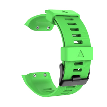 For Garmin Forerunner 35 Black Buckle Silicone Watch Band(Green) by bashfashion