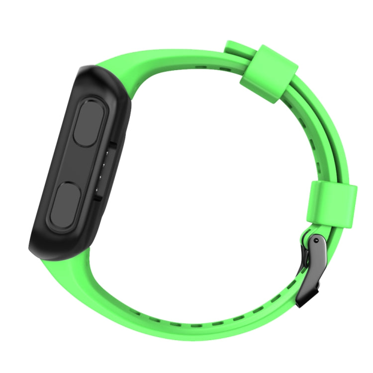 For Garmin Forerunner 35 Black Buckle Silicone Watch Band(Green) by bashfashion