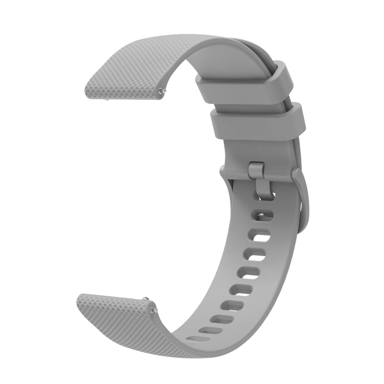 22mm Pockmarked Tonal Buckle Silicone Watch Band for Huawei Watch / Samsung Galaxy Watch(Grey) by bashfashion