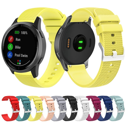 20mm Pockmarked Silver Buckle Silicone Watch Band for Huawei Watch / Samsung Galaxy Watch(Grey) by bashfashion