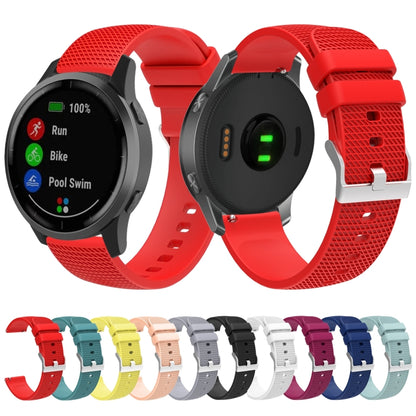 22mm Pockmarked Silver Buckle Silicone Watch Band for Huawei Watch / Samsung Galaxy Watch(Grey) by bashfashion