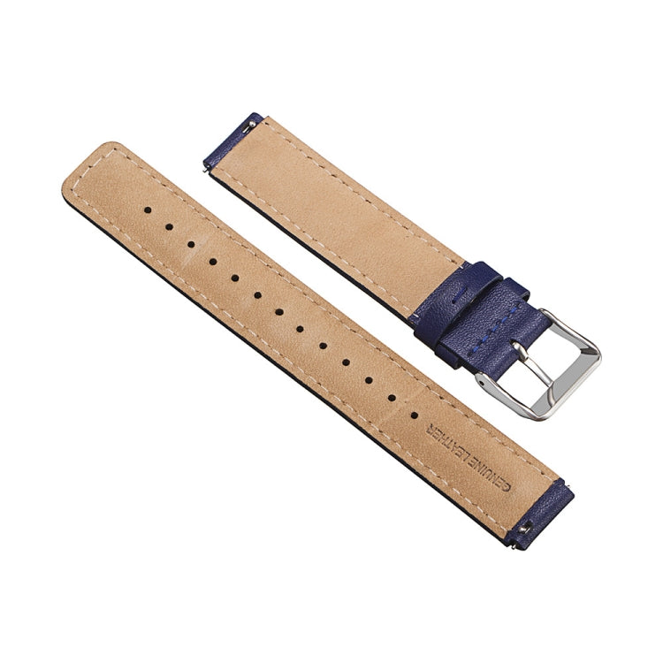For Huawei Band 3 Smart Bracelet Leather Watch Band(Navy Blue) by bashfashion