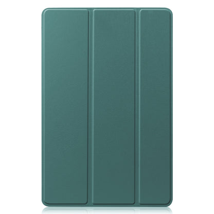 For Samsung Galaxy Tab S8 Three-folding Holder Custer Texture Leather Tablet Case(Green) by bashfashion