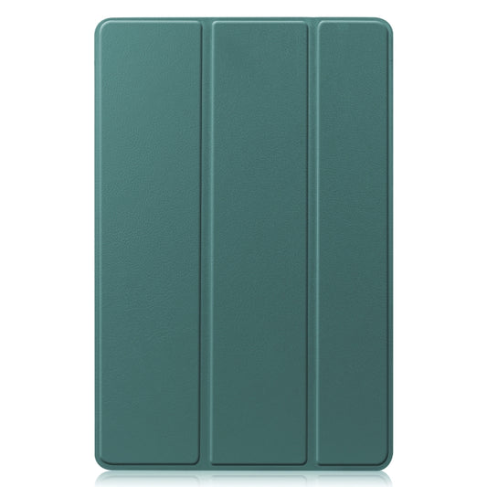 For Samsung Galaxy Tab S8 Three-folding Holder Custer Texture Leather Tablet Case(Green) by bashfashion