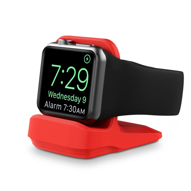 Silicone Charging Holder for Apple Watch(Red) by bashfashion