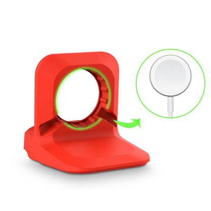 Silicone Charging Holder for Apple Watch(Red) by bashfashion