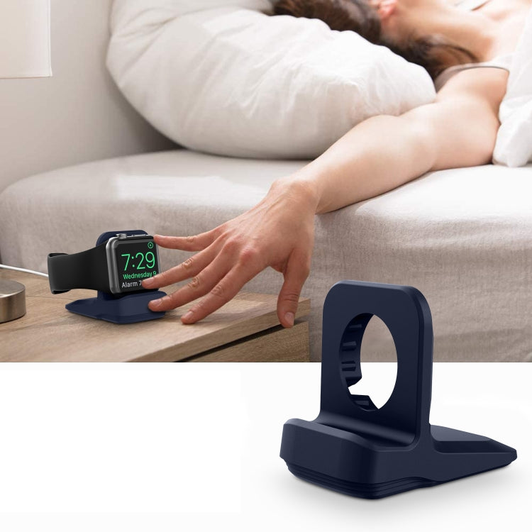 Silicone Charging Holder for Apple Watch(Midnight Blue) by bashfashion