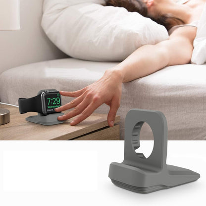Silicone Charging Holder for Apple Watch(Grey) by bashfashion