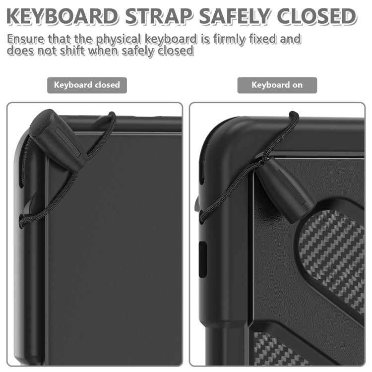 For Samsung Galaxy Tab S10 Ultra / S9 Ultra / S8 Ultra Rotary Grab TPU + PC Tablet Case(Black) by bashfashion