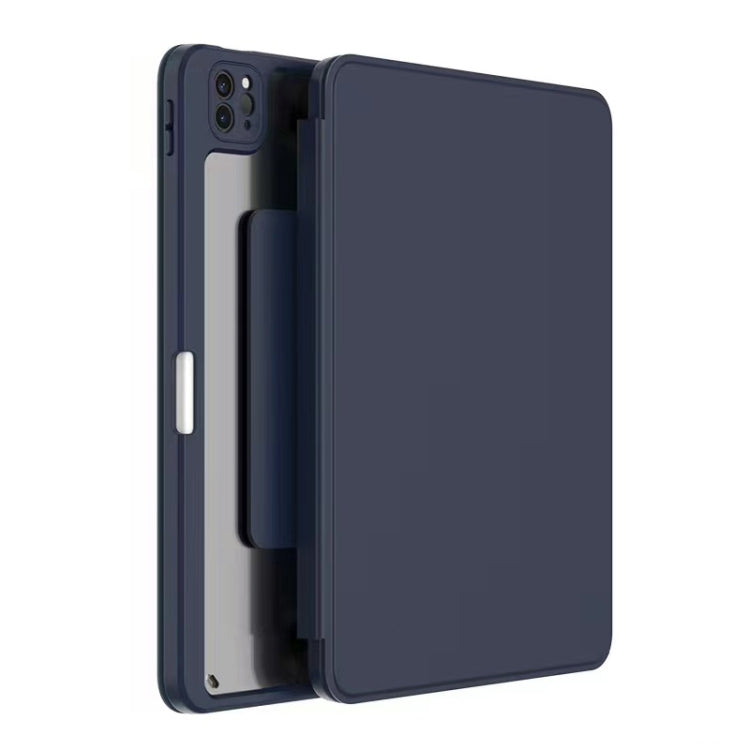 Mutural Jianshang Series Tablet Leather Smart Case For iPad Air 2022 / 2020 10.9 / Pro 11(Dark Blue) by Mutural