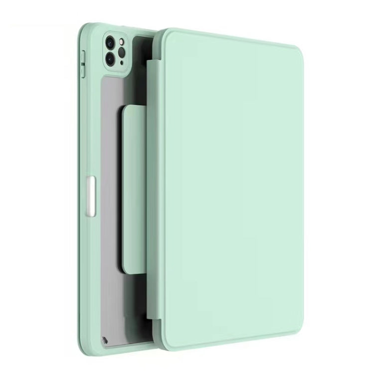 For iPad Pro 12.9 2022 / 2021 / 2020 / 2018 Mutural Jianshang Series Tablet Leather Smart Case(Mint Green) by Mutural