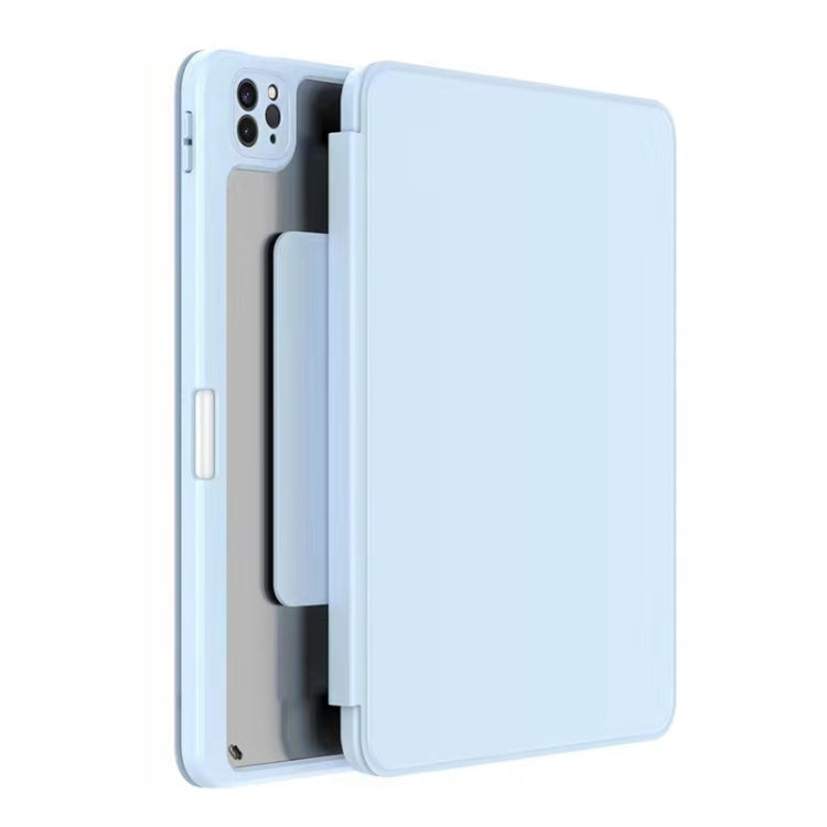 For iPad Pro 12.9 2022 / 2021 / 2020 / 2018 Mutural Jianshang Series Tablet Leather Smart Case(Sky Blue) by Mutural