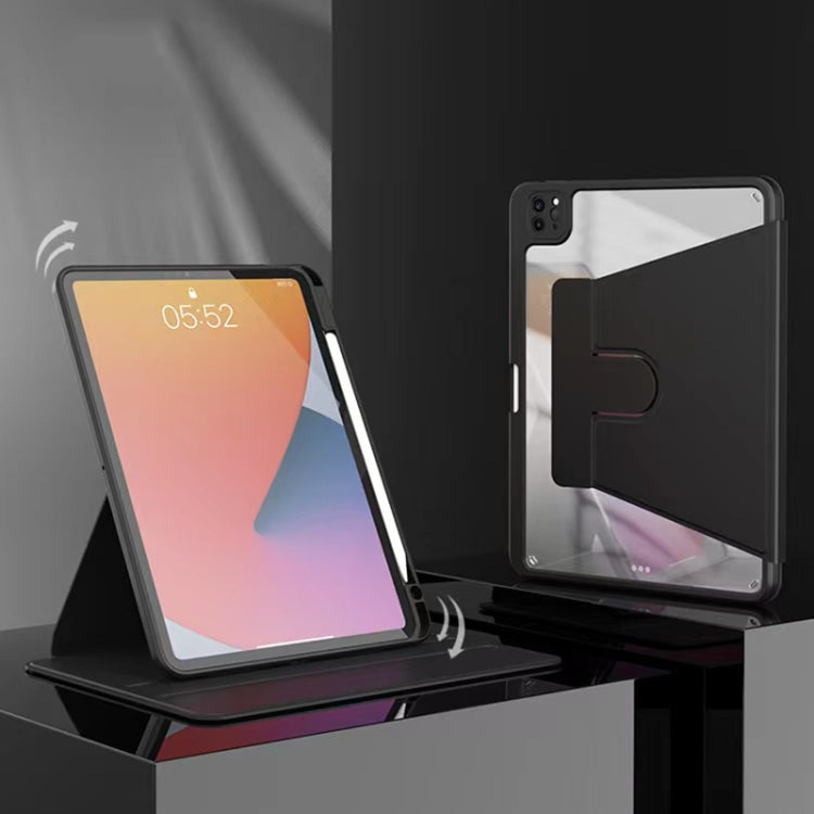 For iPad Pro 12.9 2022 / 2021 / 2020 / 2018 Mutural Jianshang Series Tablet Leather Smart Case(Pink) by Mutural