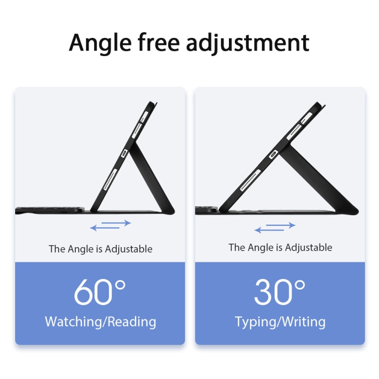 DUX DUCIS Bluetooth Keyboard Leather Case with Touchpad & Smart Sleep Function For iPad Air 4/5 / iPad Pro 11 2018/2020/2021/2022(Black) by DUX DUCIS