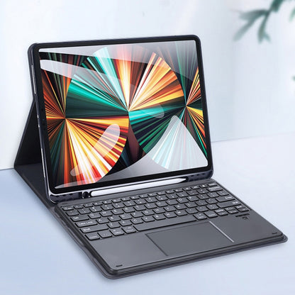 DUX DUCIS Bluetooth Keyboard Leather Case with Touchpad & Smart Sleep Function For iPad Pro 12.9 2020/2021/2022(Black) by DUX DUCIS