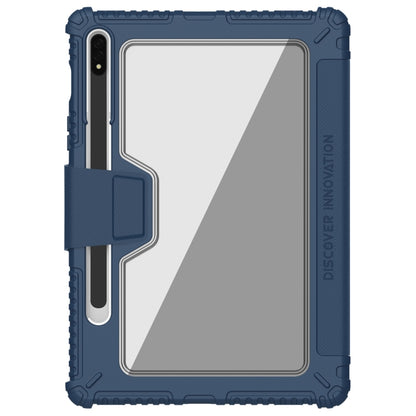 For Samsung Galaxy Tab S8 NILLKIN Bumper Pro Camshield Tablet Leather Case(Blue) by NILLKIN