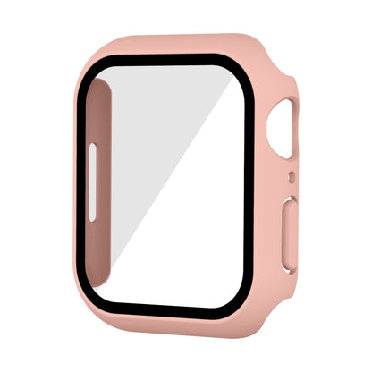 Waterproof PC+Tempered Film Watch Case For Apple Watch Series 9 / 8 / 7 45mm(Pink) by bashfashion