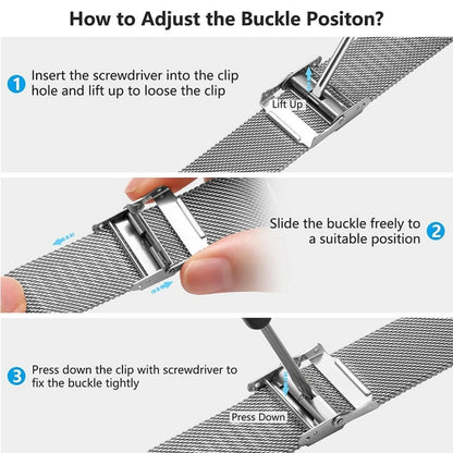 For Samsung Galaxy Watch4 40mm / 44mm Stainless Steel Milan Buckle Watch Band(Silver) by bashfashion