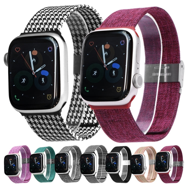Cloth Watch Band For Apple Watch Series 9&8&7 41mm / SE 3&SE 2&6&SE&5&4 40mm / 3&2&1 38mm(E) by bashfashion